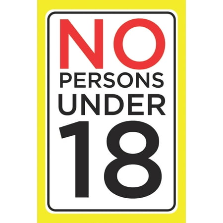 Front Check - No Persons Under 18 Print Business Store Front Check ID Legal Poster Customer Notice Wall Window Sign
