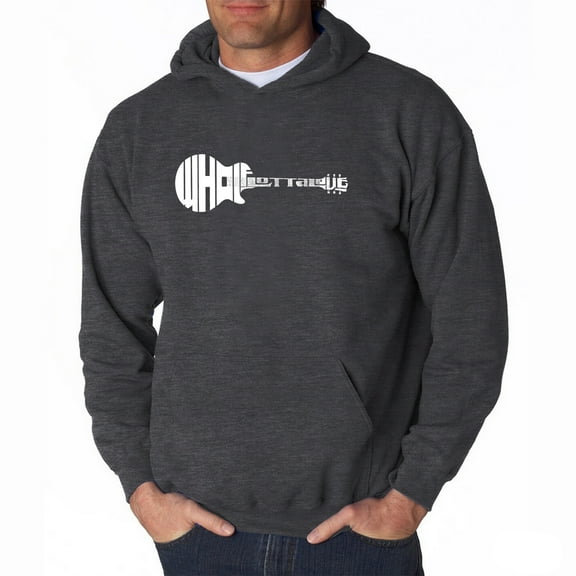 LA Pop Art Men's Word Art Hooded Sweatshirt - Whole Lotta Love