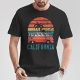 thumbnail image 2 of California Retro Surf Bus Vintage Van Tee Unisex Adult Cotton T-Shirt with Surfer and Surfing Graphic Comfortable Casual Gift for Beach and Surf Enthusiasts, Size L, Color Black, 2 of 3