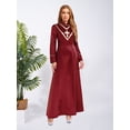 thumbnail image 5 of Oyolan Women Cleric Robe Clergy Priest Gown Church Pastor Minister Pulpit Cassock Liturgical Vestment Burgundy S, 5 of 7