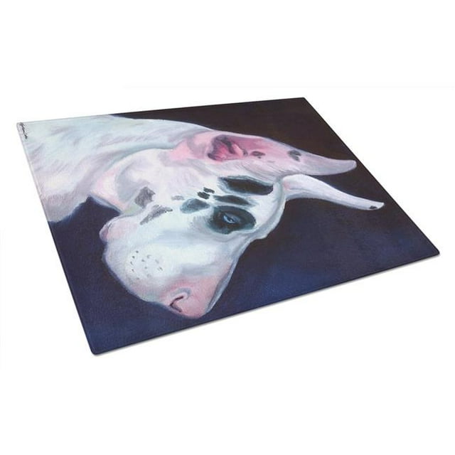Carolines Treasures 7386LCB Great Dane Harlequin Glass Cutting Board - Large
