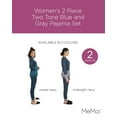 thumbnail image 2 of MeMoi Women's 2 Piece Two Tone Blue and Gray Pajama Set - Womens - Female, 2 of 10