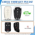 thumbnail image 2 of Key Fob Cover Compatible with Chevrolet Equinox Bolt Trax Sonic Blazer Trailblazer Traverse Cruze Keychain Case Holder Protector,Silver-White, 2 of 6
