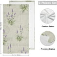 thumbnail image 2 of Dreamtimes Lavender Soft Hand Towels 2-Piece Absorbent Bath Towel Decorative Fingertip Towels for Bathroom Gym Spa Hotel Beach Swimming Pool,14.4" x 28.3", 2 of 7