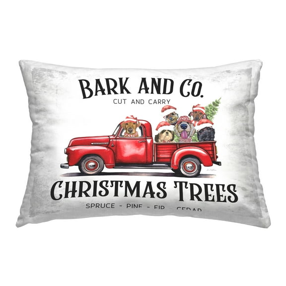 Stupell Industries Bark & Co Christmas Truck Decorative Printed Throw Pillow Design by Lee Keller