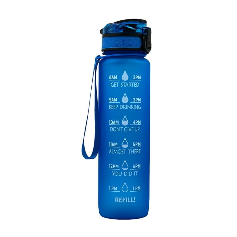 Loyerfyivos Time Marked Cute Water Bottles For Women And Men, BPA