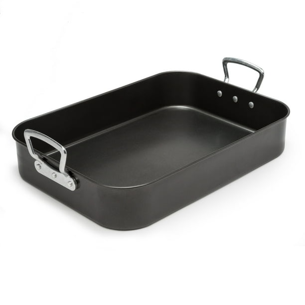 Ecolution Carbon Steel NonStick Roasting Pan with Rack, 17" x 12.25" x