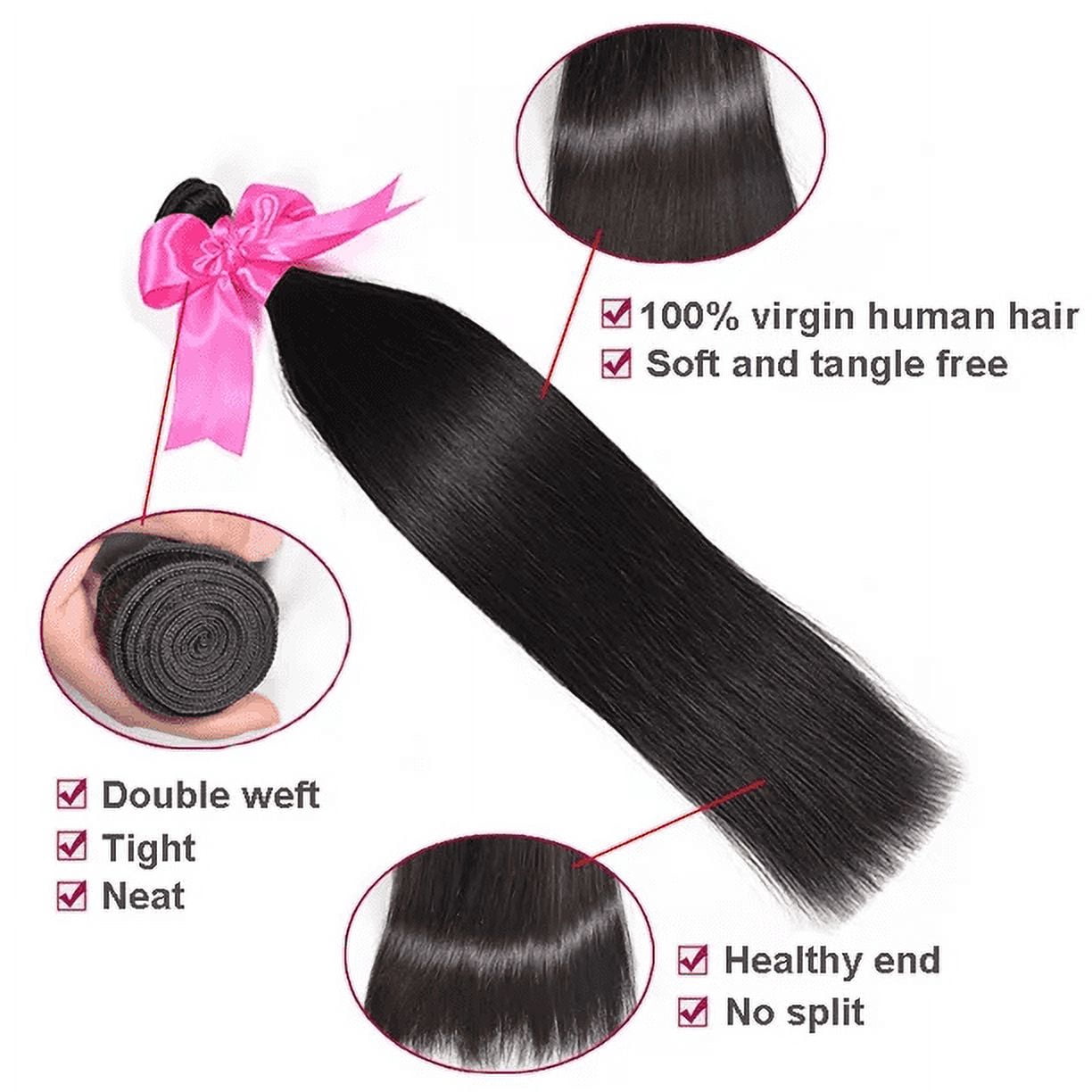 Ustar Unique Bargains Unprocessed Brazilian 3 Bundles Straight 100% Human Hair 10"12"14"