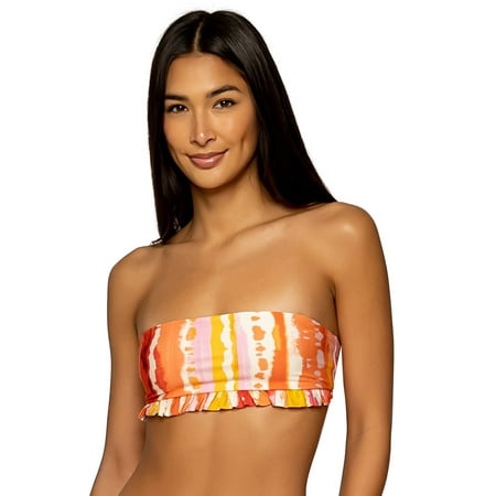B. Swim Costa del Sol Barbados Bandeau Bikini Top DD Cup / Multi Color