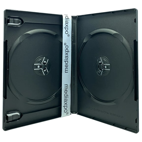 CheckOutStore 25 Premium Standard Black Double DVD Cases (100% New Material)
