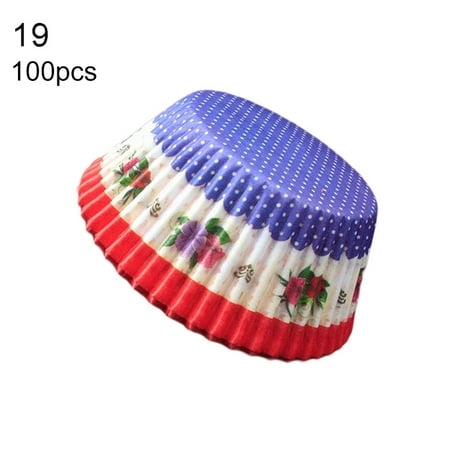 

GYMNASTIKA Cake Cup 100Pcs Lovely Cupcake Cake Paper Cup Baking Chocolate Glutinous Rice Tray Decor