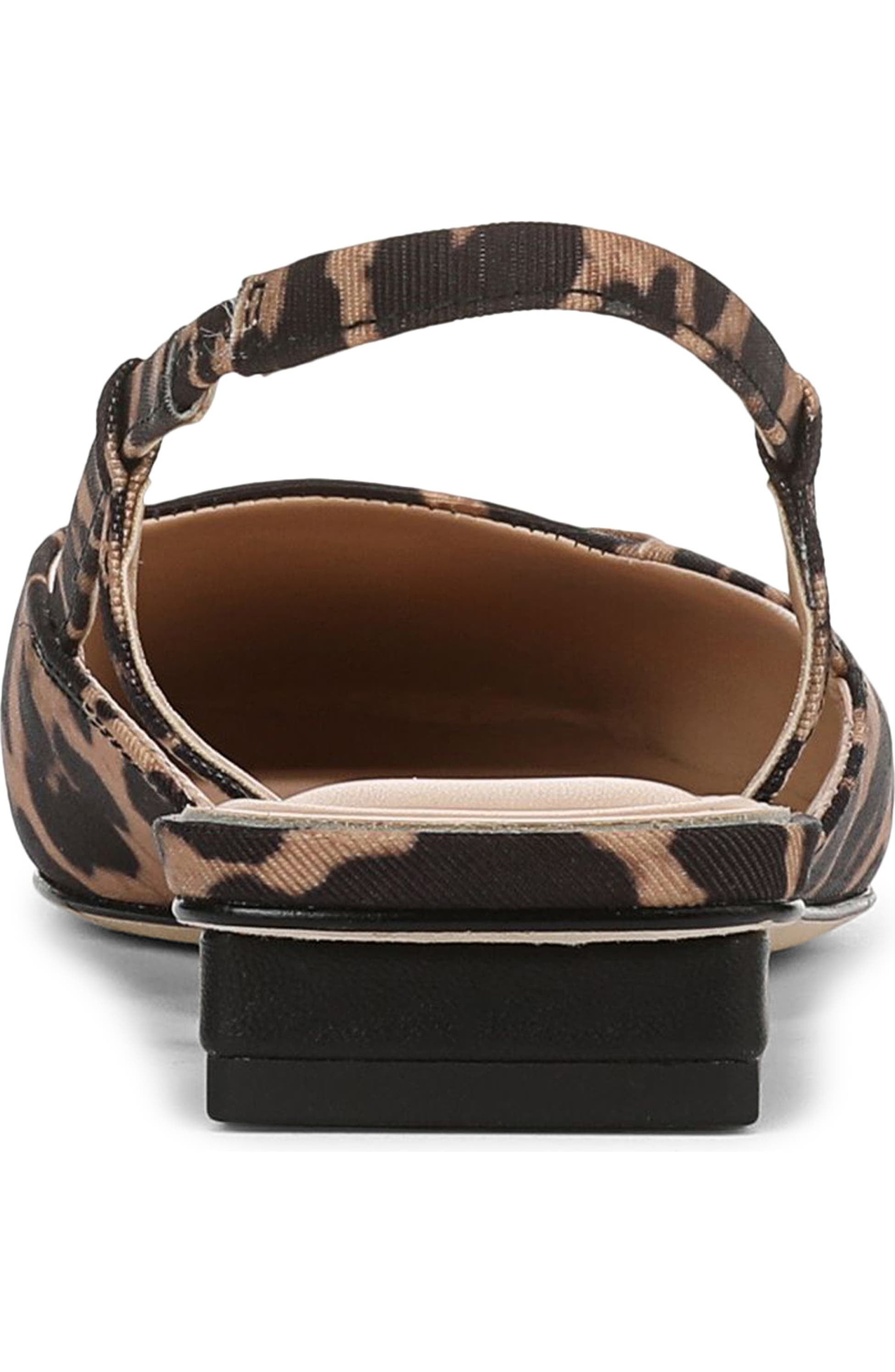 【SOLEATTA】シアーパンツ マルチカラー プエルトリコ発ブランド Franco Sarto Women's Telica Slingback Flats Brown Leopard Print