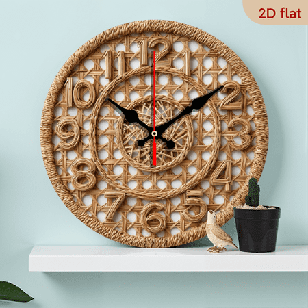 2D Flat 1pc 10Inch Wooden Modern Minimalist White Digital Wall Clock with Swiss Movement - Large Round Face, Quiet Sweep Second Hand, 10Inch Modern Clock for Bedroom, Living Room, Office, Kitchen