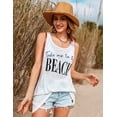 thumbnail image 2 of Ekouaer Women' Beach Cover Up Sexy Beach Dress V-Neck T-Shirt Dress Printed Short Coverup White Large, 2 of 6