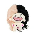 thumbnail image 2 of Muñeco decorativo de peluche, llavero de dibujos animados suave, adorno de muñeca ídolo para adultos negro y rosa, 2 of 9