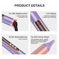 thumbnail image 3 of 6 in 1 Interchangeable Ceramic Curling Iron, Curling Wand Set with Hair Straightener Brush, Instant Heat-Up, Auto Shut Off with LCD & Temperature Adjustment Include Glove, Dual Voltage, 3 of 6