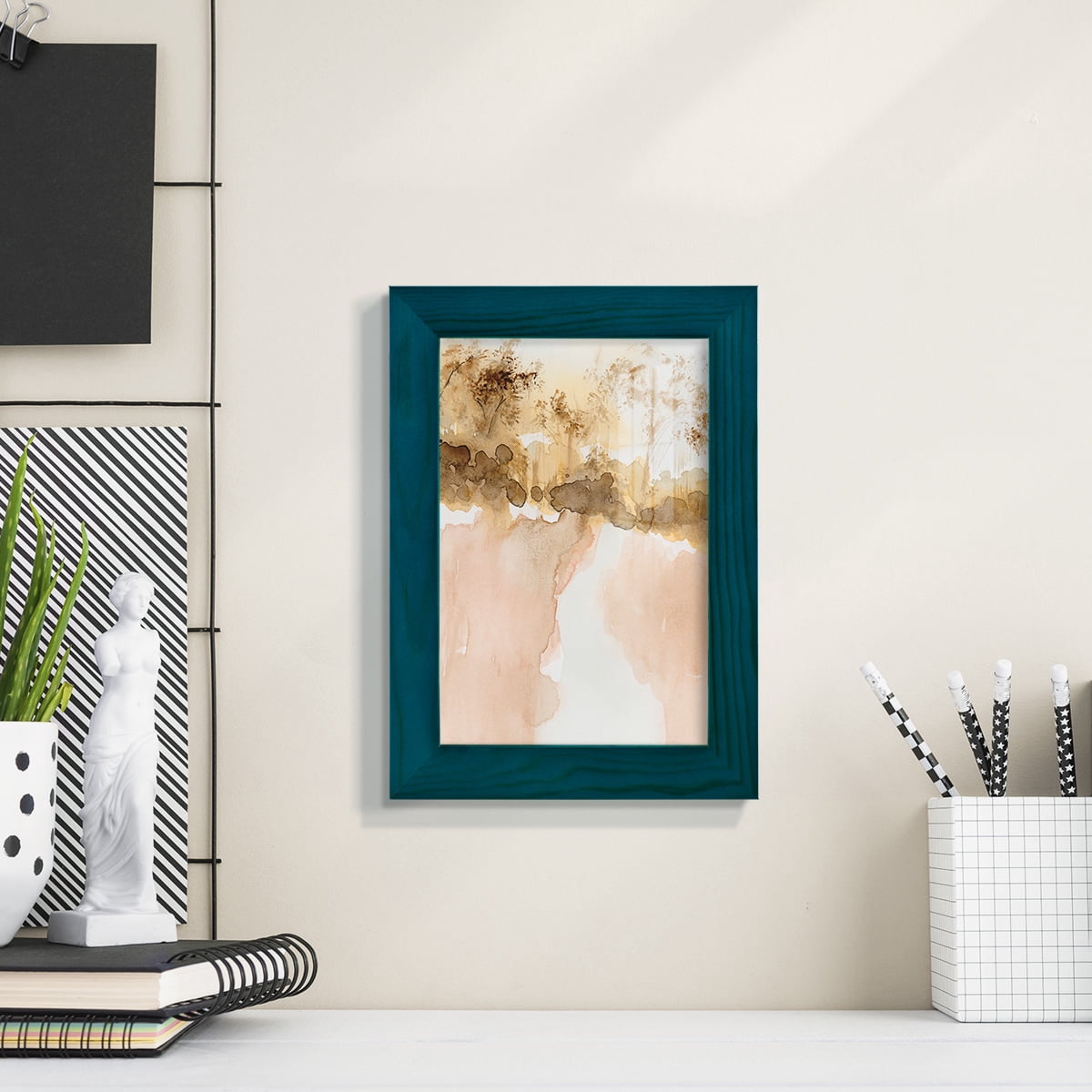 Sun Kissed Earth I - Framed Print w/glass - Ocean Blue