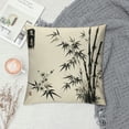 thumbnail image 2 of Leisuo Throw Pillow Case Bush Japanese Original Watercolor Ink Stem Painting Plant Asian White Nature Decorative Pillow Case Cover Home Decor Square Pillowcases, 2 of 5