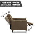 thumbnail image 4 of Landon Push Back Recliner Upholstered Club Chair-Color:Chocolate,Fabric:Linen, 4 of 5