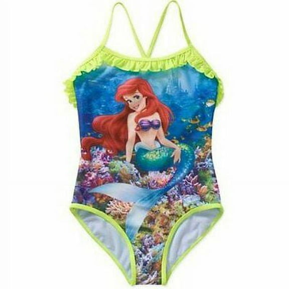 Disney Princess The Little Mermaid Ariel One Piece Swimsuit Girl Size 6/6X