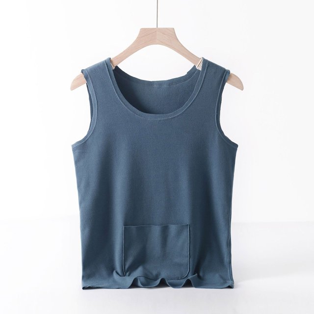 LSLJS Women Spring and Winter German Velvet Double Pocket Traceless Warmth Belly Protection Waist Warmth Bottom Shirt Slim Top Round Neck Tank Top, Womens Camisole Tank Tops
