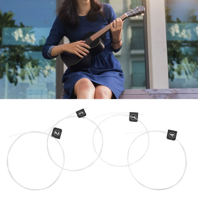 4 Pcs Pièces d'Instrument à Cordes de Guitare, Cordes Fluorocarbone, Cordes Universelles pour Ukulélé