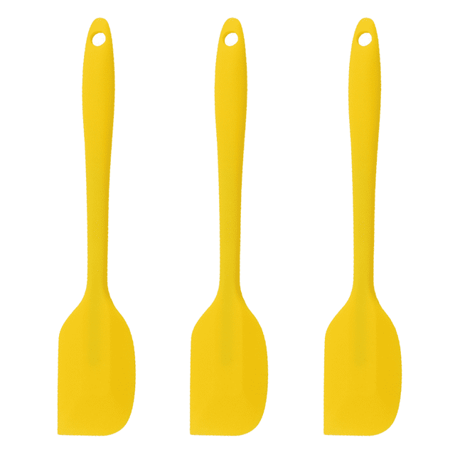 3 raspadores pequeños de silicona de una pieza con todo incluido, amarillo MFZFUKR CPB-US-CJZ510-2
