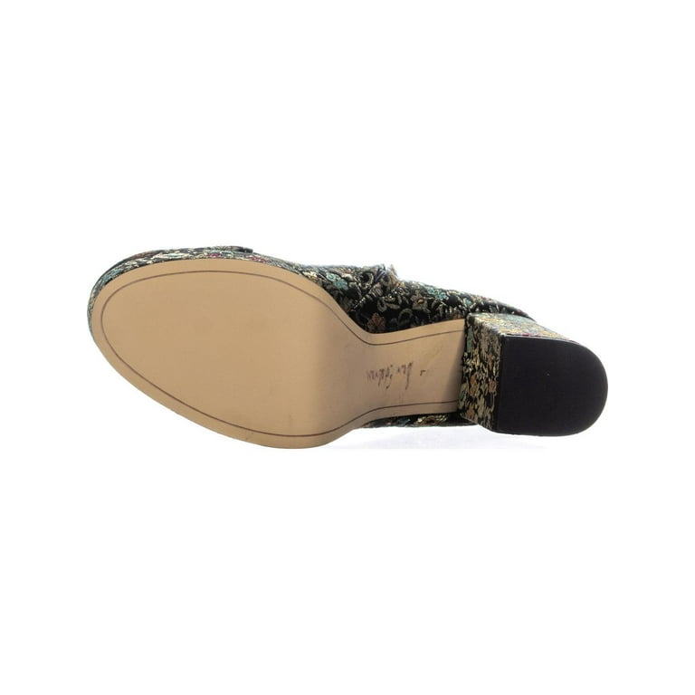 Womens Sam Edelman Azra Platform Boots Black Gold Brocade