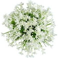 thumbnail image 6 of 4 Bundles Artificial Daffodil Flowers for Outdoors Fake Flowers Greenery No Fade Faux Plastic Plants for Decoration Outside UV Resistant Home Garden Porch Window Box Decorating(White), 6 of 6