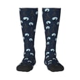 thumbnail image 2 of Picia Women Crew Soft Moisture-wicking Socks Night Forest Wolf Pattern Design Cotton Socks, One Size fit All, 2 of 9