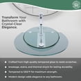 thumbnail image 5 of Corona Glass Console Sink Combo Round Easy Install Wall Mount Bathroom Vessel Sink 27 7/8" Crystal Clear Tempered Glass Console w/Chrome Faucet and Pop Up Sink Drain | Renovators Supply, 5 of 16