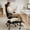 Black, variant on Pinmoco Cross Legged Office Chair with Arms & Headrest, Ergonomic Criss Cross Chair, Height Adjustable Swivel Desk Chair for Home Office, Olive Green