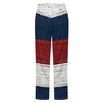 thumbnail image 6 of Vintage Farm Barn Red, Blue And White Winter Female Pants Flannel High Waist Women Pants Lady Warm Straight Leg Plush Trousers, 6 of 7