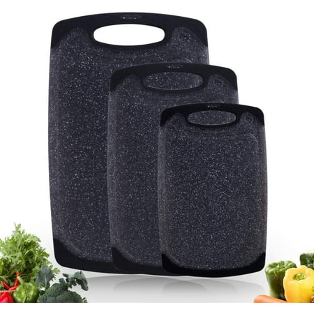 Plastic Cutting Board, 3 Pieces Dishwasher Safe Cutting Boards with