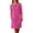 Hot Pink, variant on LOVZFMLL Summer Dresses for Women Button Up Shift T-Shirt Dresses with Pockets Casual Solid Round Neck Knee Length Dress Wine M