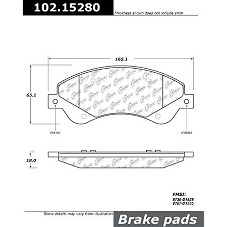 Centric Parts Disc Brake Pad P/N:102.15280