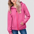 thumbnail image 2 of Staki Toddler Zip-Up Hoodies for Boys and Girls Colorful Cotton Blend Sweatshirts with Pockets Sizes 2T-15Y(Hot Pink,3-4 Years), 2 of 7