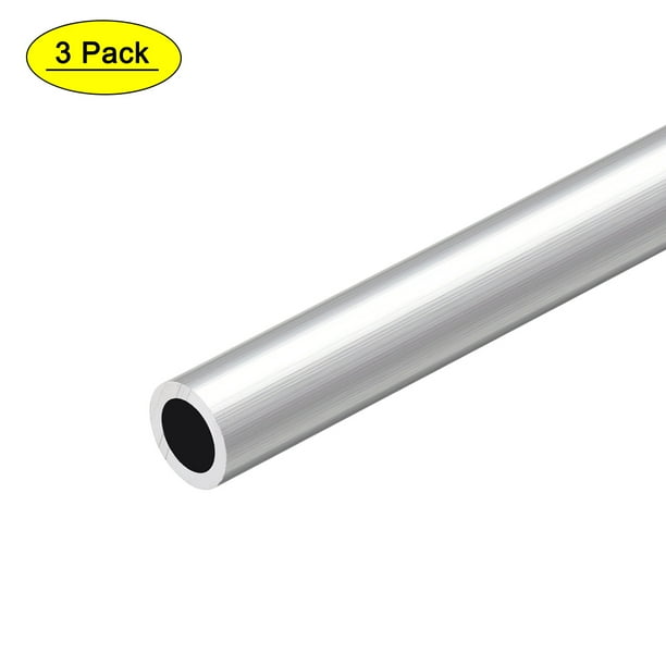 Tubo redondo de aluminio Uxcell 6063, tubos rectos de 12 mm x 8 mm x 300 mm