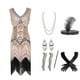 thumbnail image 4 of Vestido vintage de los años 20, vestido de fiesta con borlas y lentejuelas y cuentas para mujer, 4 of 6