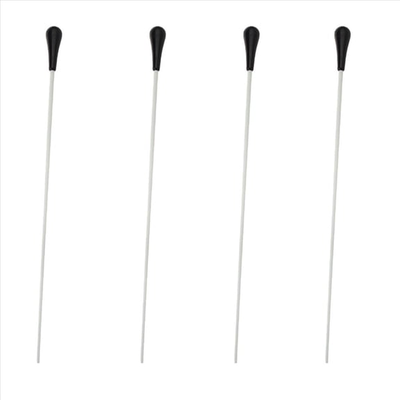 4X New Black ABS Handle Musical Music Conductor Gift White 15Inch,4 x Music Conductor Baton,Black&White