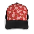 thumbnail image 3 of Naloa Rose Flowers Adult adjustable Print Baseball Hat, Patchwork curved brim baseball capfor Men and Women, One Size, 3 of 5