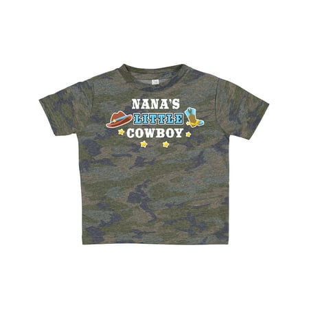

Inktastic Nanas Little Cowboy with Cowboy Hat and Boots Gift Toddler Boy Girl T-Shirt