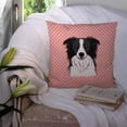 thumbnail image 3 of Dog Face Checkerboard Design Fabric Decorative Pillow, 3 of 4