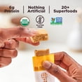 thumbnail image 4 of Mini, Dark Chocolate Chip Peanut Butter Protein Bar, Protein Snack, Snack Bar, Organic, Gluten Free, Soy Free, Non GMO, No Sugar Alcohols, .88 Ounce Bar, 24 Count, 4 of 5