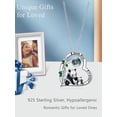 thumbnail image 2 of CACA LADY I Love You Necklace 100 Languages Projection Necklace 925 Sterling Silver Cute Animal Panda Pendant Necklace jewelry Gifts for Mom Women Birthday Mothers Day, 2 of 6