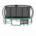 thumbnail image 5 of Lisonu 15 FT Trampoline with Safety Enclosure Net, ASTM Certified Backyard Trampoline with Basketball Hoop, Ladder, and Unique Double Stability Balance Bar System, Green, 5 of 5