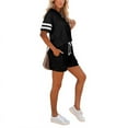 thumbnail image 3 of Haute Edition Varsity Striped Pajama Lounge Short Set, 3 of 4