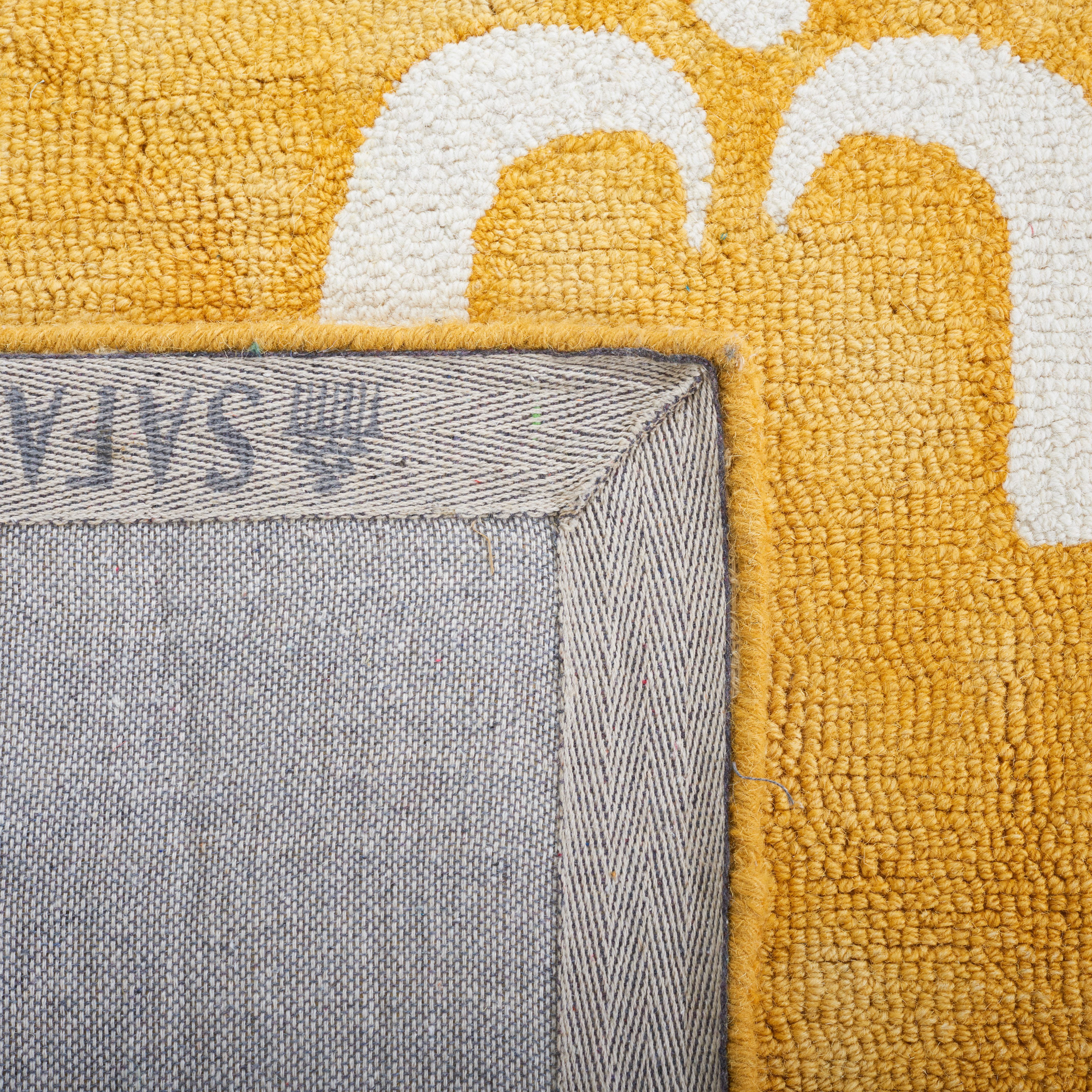 Safavieh Dip Dye Talbot Distressed Wool Area Rug, Gold/Ivory, 3' x 5'