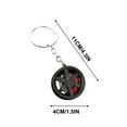 thumbnail image 3 of Bdday Christmas Tree Ornaments Male and Female Small Gift Pendants Car Keychain Alloy Car Wheel Keychain Tire Rim Keychain Car Parts Model Key Chains Car Keyring Pendant, 3 of 4