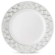 Host & Porter Silver Rim Plastic Salad Plates, 7.5", 10 Count